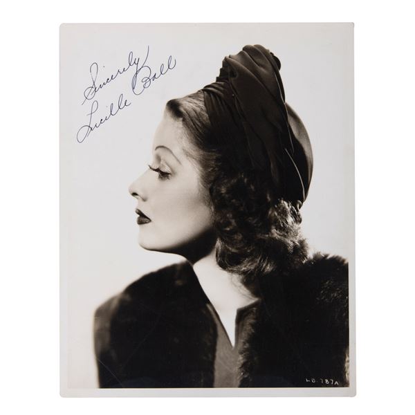 A Lucille Ball Signed Oversized Portrait.