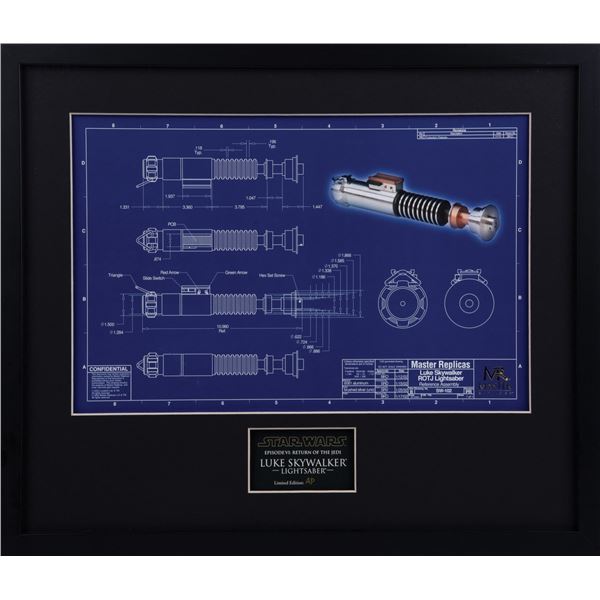 Luke Skywalker Lightsaber Blueprint Lithograph.