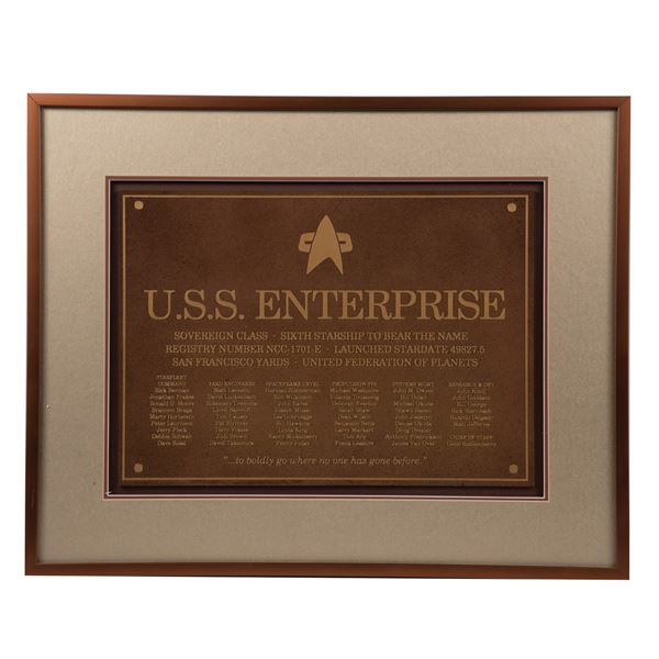 A U.S.S. Enterprise-E Plaque Replica.