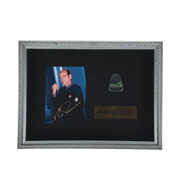 A Star Trek Voyager Mobile Emitter Prop & Signed Photo.