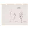 Image 1 : A Chuck Jones Signed Peter & the Wolf Model Drawing.