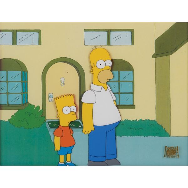 The Simpsons Homer and Bart Production Cels.
