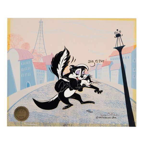 Chuck Jones Signed "She is Shy" Limited Edition Cel.