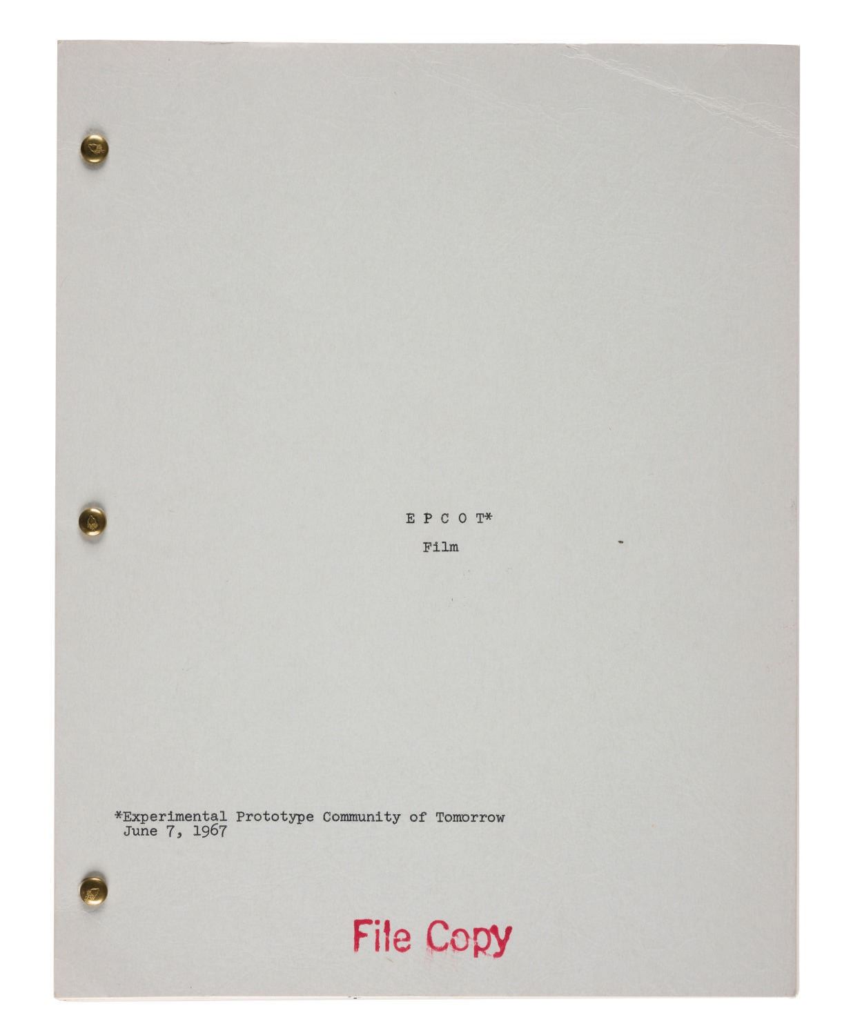 A Studio Transcript of Walt Disney's