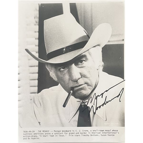 Morgan Woodward The Menace signed movie photo