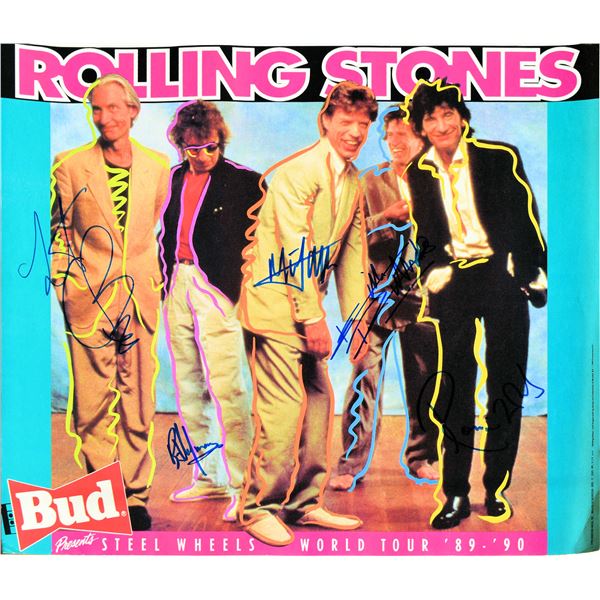 The Rolling Stones signed tour poster