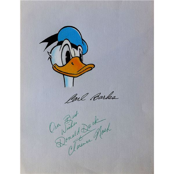 Sketch of Donald Duck Signed by Carl Barks