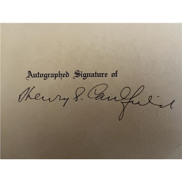 Former Governor of Missouri Henry S. Caulfield original signature