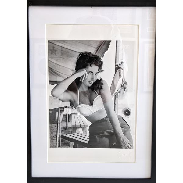 Elizabeth Taylor Custom Matted and Framed Photo
