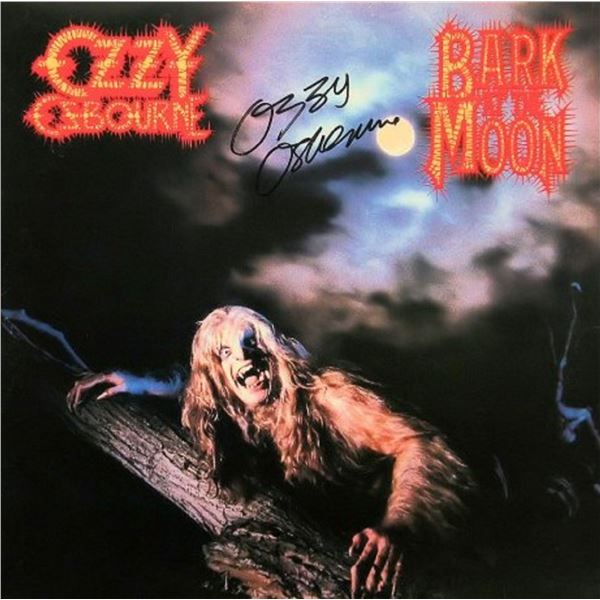 Ozzy Ozbourne signed Bark At The Moon album