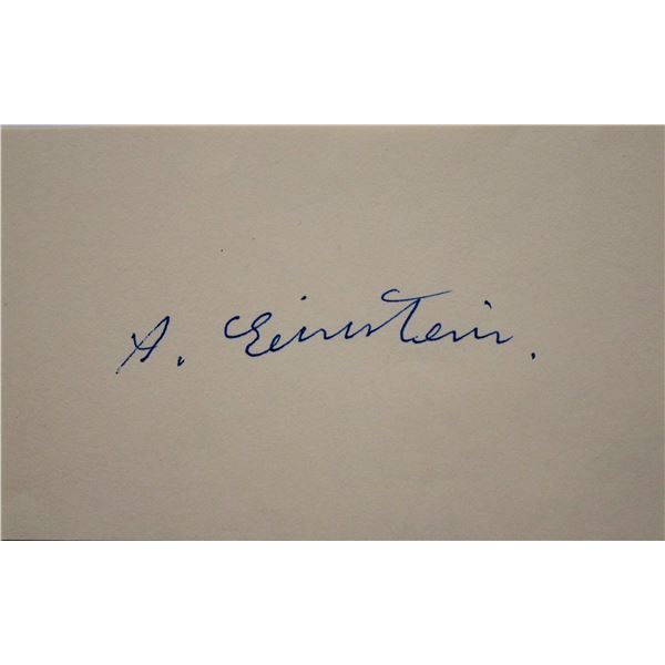 Albert Einstein signed slip