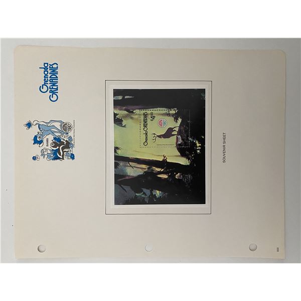 Walt Disney Bambi Christmas 1980. Grenada Grenadines.