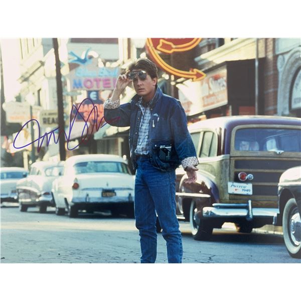 Michael J. Fox signed movie photo