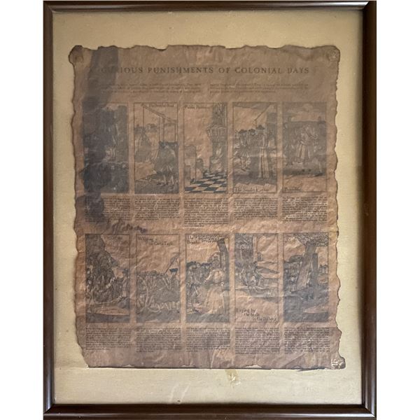 Curious Punishments of Colonial Days print