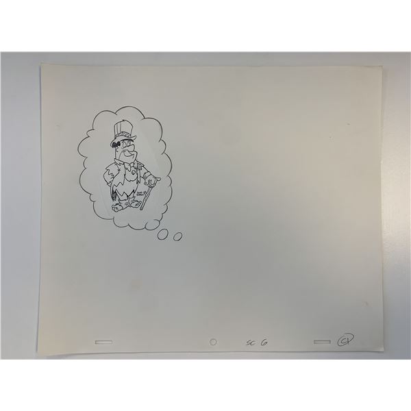 The Flintstones original hand drawn artwork for cartoon