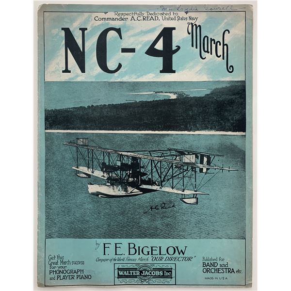 NC-4 March unsigned sheet music