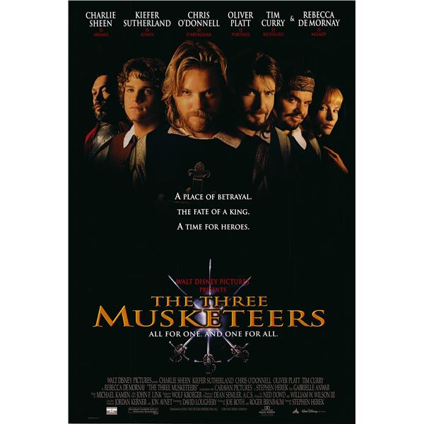 Three Musketeers original 1993 vintage one sheet movie poster