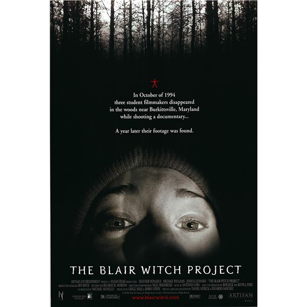 The Blair Witch Project original 1999 vintage one sheet movie poster