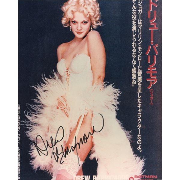 Drew Barrymore signed photo