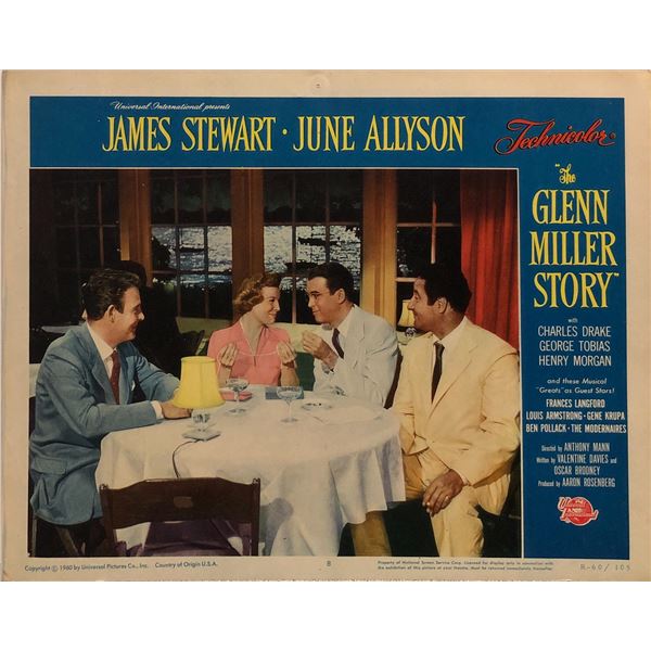 The Glenn Miller Story original 1960R vintage lobby card