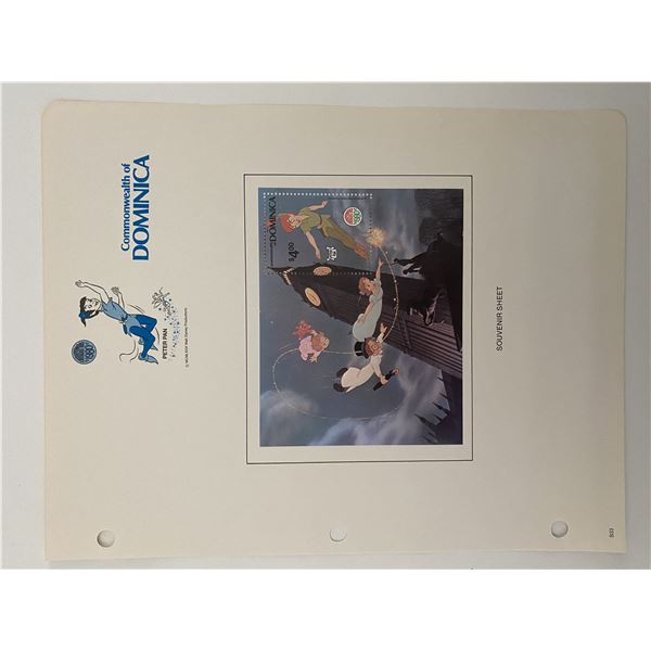 Walt Disney Peter Pan 1980. Commonwealth of Dominica.