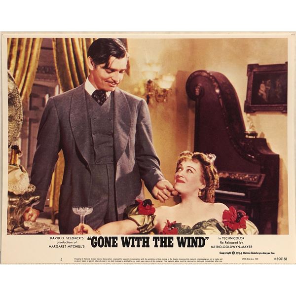 Gone with the Wind original 1968R vintage lobby card