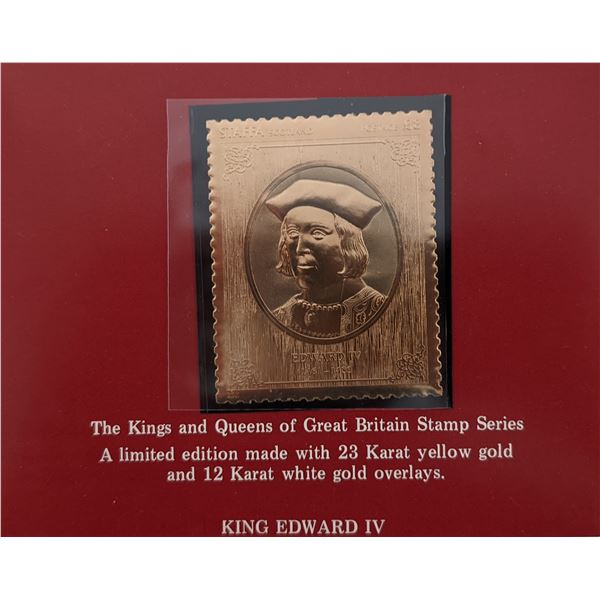 The Kings and Queens of Great Britain Stamp Series - King Edward IV
