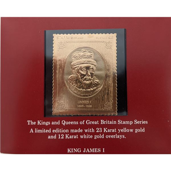 The Kings and Queens of Great Britain Stamp Series - King James I