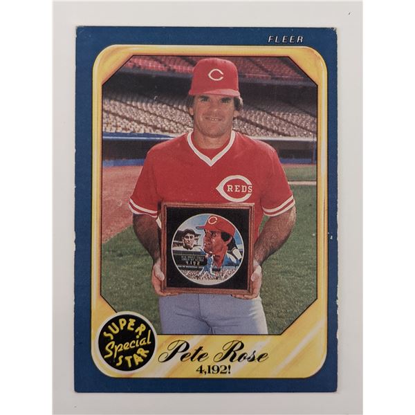 Pete Rose Baseball Trading Card - Fleer Superstar #628 1986