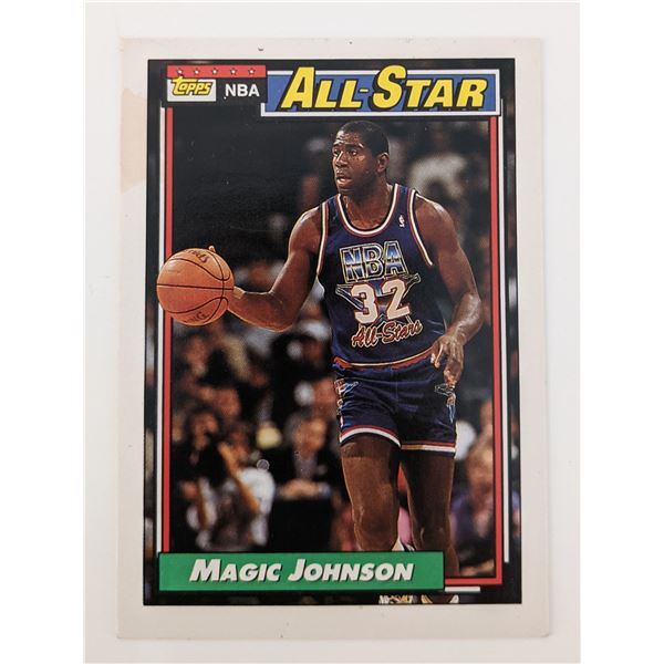 Magic Johnson Basketball Trading Card - Topps #126 1992