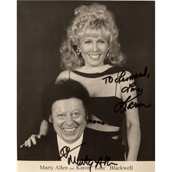Marty Allen/ Karon Blackwell signed photo