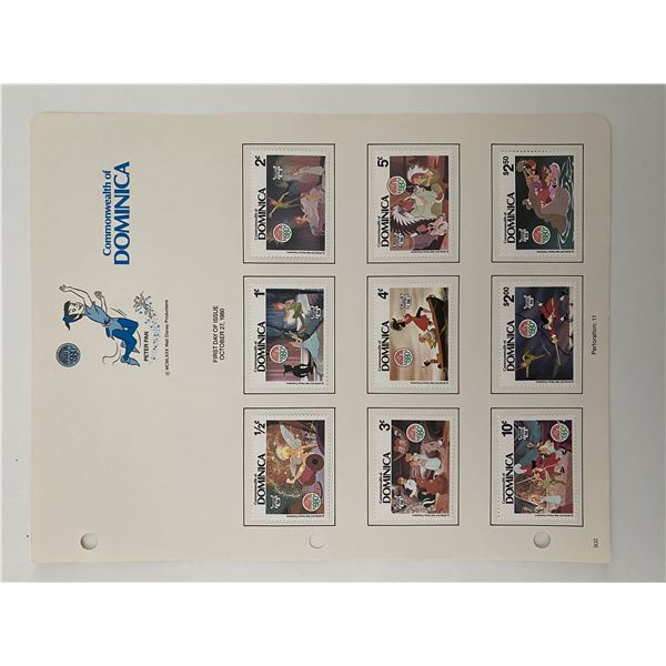 Walt Disney Peter Pan 1980. Commonwealth of Dominica.