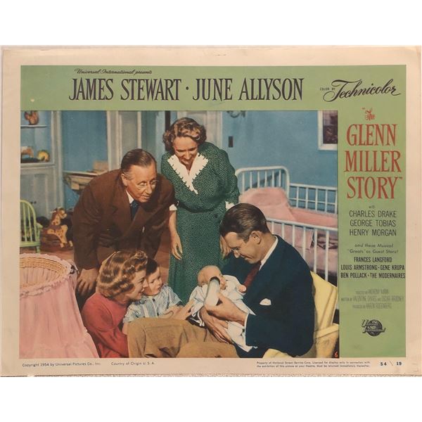 The Glenn Miller Story original 1954 vintage lobby card