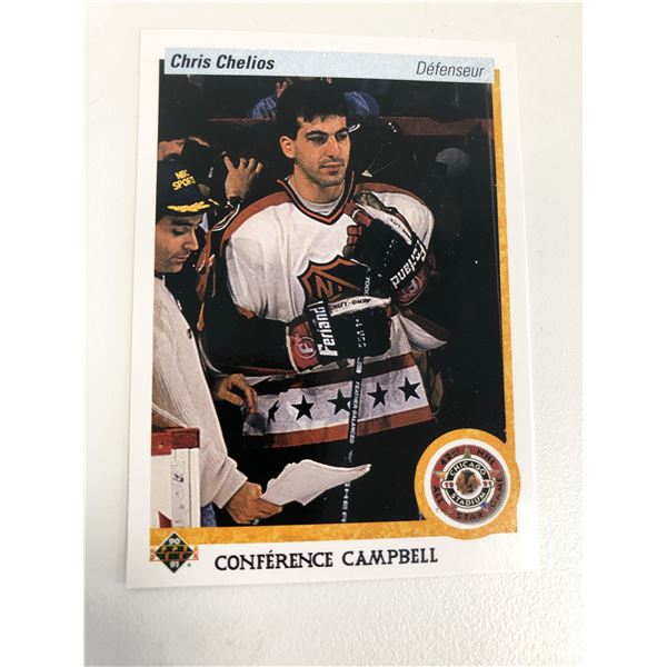 1990-91 Upper Deck Hockey French Version  #491 Chris Chelios Card