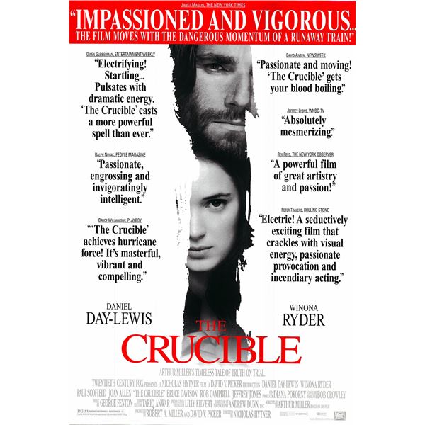 The Crucible original 1996 vintage one sheet movie poster