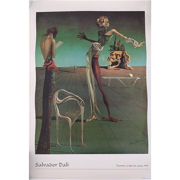 Salvador Dali - A Woman With A Head Of Roses Print