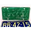 Image 4 : LOT OF 2 VINTAGE LICENSE PLATES