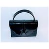 Image 2 : VINTAGE PATENT LEATHER BLACK HANDBAG