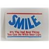 Image 1 : VINTAGE 1984 SMILE PLASTIC SIGN