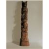 Image 2 : VINTAGE TOTEM POLE SCULPTURE - 14.5 INCHES TALL
