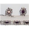 Image 2 : PURPLE CHOKER NECKLACE AND EARRING SET