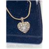 Image 2 : DELICATE CLEAR RHINESTONE HEART NECKLACE