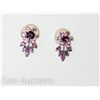 Image 2 : DELICATE RHINESTONE VINTAGE EARRINGS NO MARKS