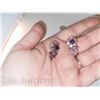 Image 8 : DELICATE RHINESTONE VINTAGE EARRINGS NO MARKS