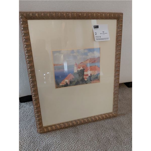 Seaside Village Vi Painting With Handcrafting