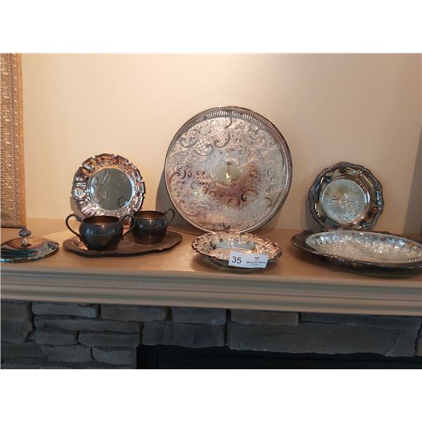 Assortment Of Silver Plated Serving Dishes