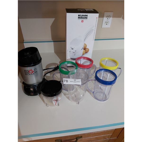 Magic Bullet with Accessories & Kuhn Rikon Potato Ricer
