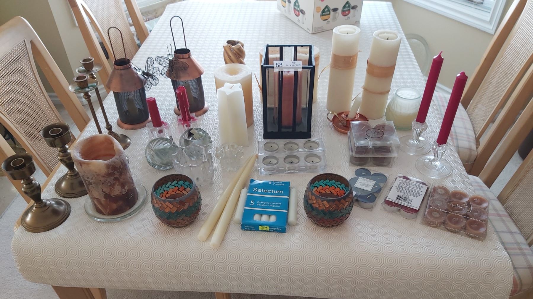 Assorted Candles & Candle Holders Beck Auctions Inc.