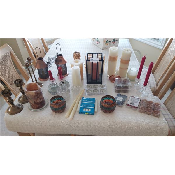 Assorted Candles & Candle Holders Beck Auctions Inc.