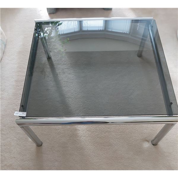 Chrome & Smoked Glass Coffee Table
